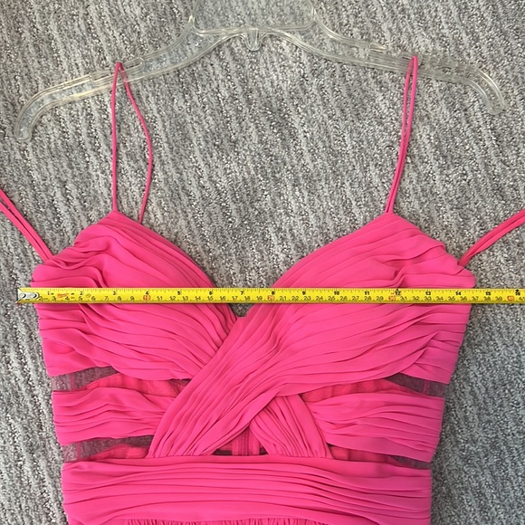 Pink cut out high low formal dress - Picture 9 of 13